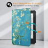 Ultra Fine Automatique Veille/Réveil Housse Coque pour Kobo Clara Colour/Kobo Clara 2E/Kobo Clara BW Étui avec Dragonne,Fleurs