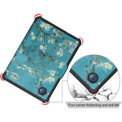 Ultra Fine Automatique Veille/Réveil Housse Coque pour Kobo Clara Colour/Kobo Clara 2E/Kobo Clara BW Étui avec Dragonne,Fleurs