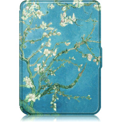 Ultra Fine Automatique Veille/Réveil Housse Coque pour Kobo Clara Colour/Kobo Clara 2E/Kobo Clara BW Étui avec Dragonne,Fleurs
