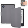 Housse Coque Ultra Fine pour Kobo Clara Colour/2E/BW - Étui Automatique Veille/Réveil avec Dragonne, Gris