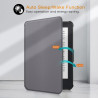 Housse Coque Ultra Fine pour Kobo Clara Colour/2E/BW - Étui Automatique Veille/Réveil avec Dragonne, Gris