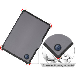 Housse Coque Ultra Fine pour Kobo Clara Colour/2E/BW - Étui Automatique Veille/Réveil avec Dragonne, Gris