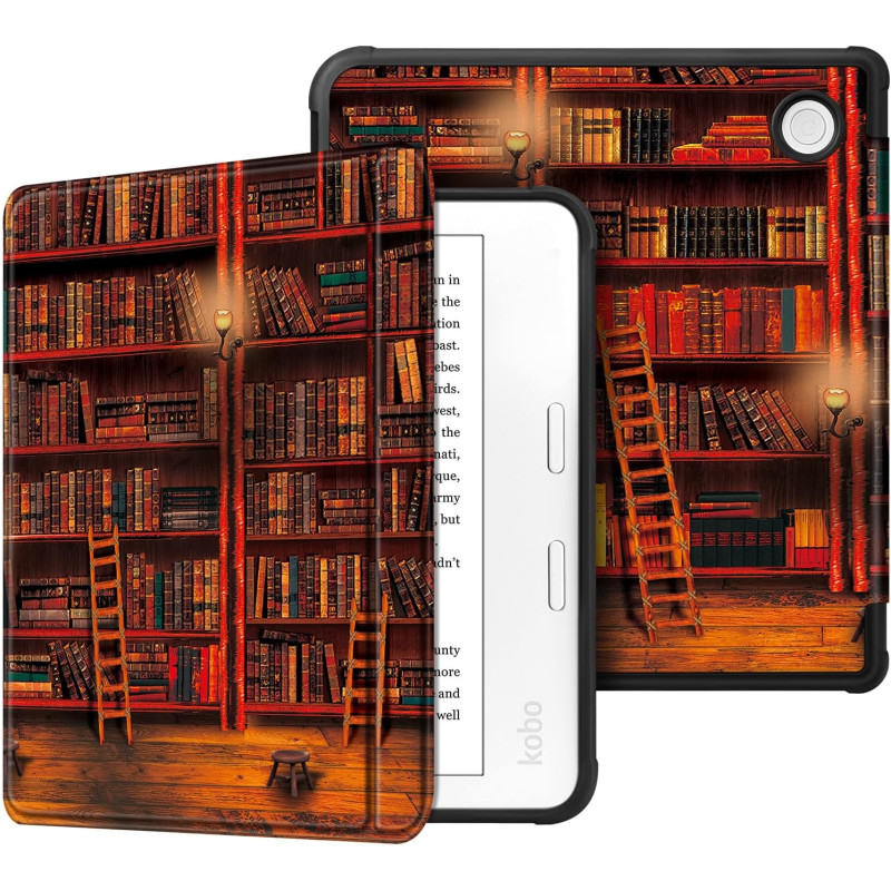 FINTIE Étui Compatible avec 7" Kobo Libra Colour 2024 / Kobo Libra 2 2021 (Modèle: N428 / N418), Housse Fine Légère Coque Arrièr