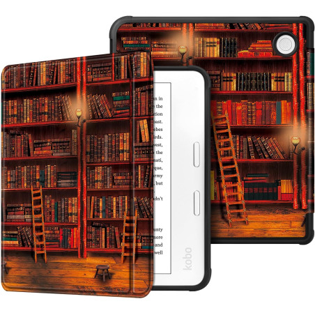 FINTIE Étui Compatible avec 7" Kobo Libra Colour 2024 / Kobo Libra 2 2021 (Modèle: N428 / N418), Housse Fine Légère Coque Arrièr