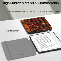 FINTIE Étui Compatible avec 7" Kobo Libra Colour 2024 / Kobo Libra 2 2021 (Modèle: N428 / N418), Housse Fine Légère Coque Arrièr
