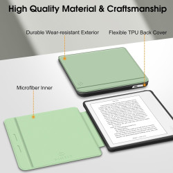 FINTIE Étui Compatible avec 7" Kobo Libra Colour 2024 / Kobo Libra 2 2021 (Modèle: N428 / N418), Housse Fine Légère Coque Arrièr