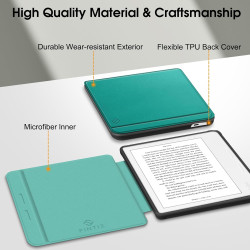 FINTIE Étui Compatible avec 7" Kobo Libra Colour 2024 / Kobo Libra 2 2021 (Modèle: N428 / N418), Housse Fine Légère Coque Arrièr