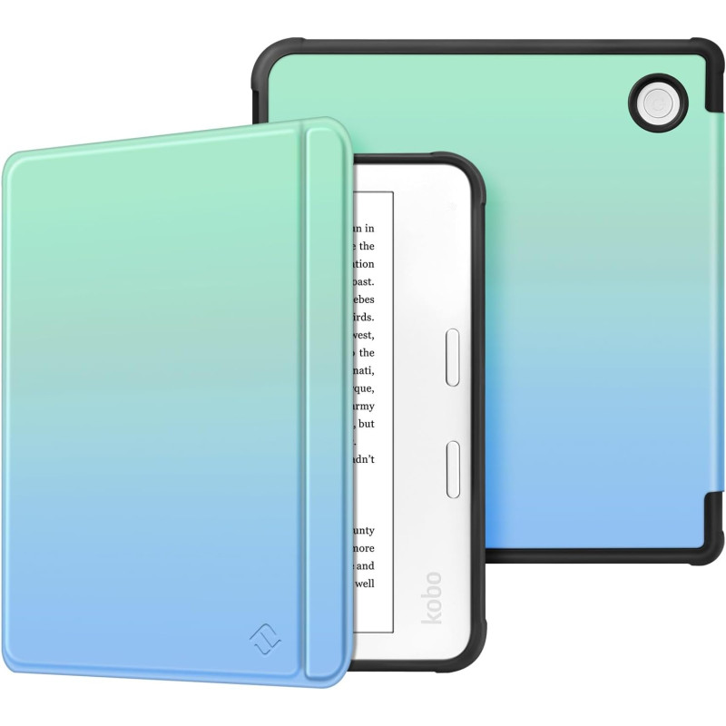 FINTIE Étui Compatible avec 7" Kobo Libra Colour 2024 / Kobo Libra 2 2021 (Modèle: N428 / N418), Housse Fine Légère Coque Arrièr