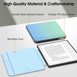 FINTIE Étui Compatible avec 7" Kobo Libra Colour 2024 / Kobo Libra 2 2021 (Modèle: N428 / N418), Housse Fine Légère Coque Arrièr