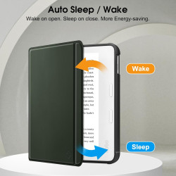 FINTIE Étui Compatible avec 7" Kobo Libra Colour 2024 / Kobo Libra 2 2021 (Modèle: N428 / N418), Housse Fine Légère Coque Arrièr