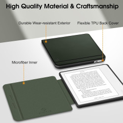 FINTIE Étui Compatible avec 7" Kobo Libra Colour 2024 / Kobo Libra 2 2021 (Modèle: N428 / N418), Housse Fine Légère Coque Arrièr