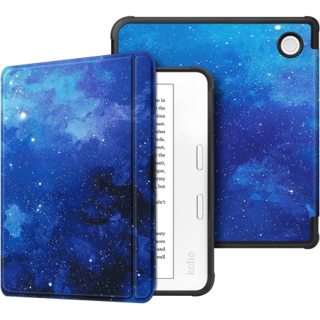 FINTIE Étui Compatible avec 7" Kobo Libra Colour 2024 / Kobo Libra 2 2021 (Modèle: N428 / N418), Housse Fine Légère Coque Arrièr