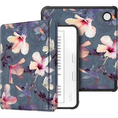 FINTIE Étui Compatible avec 7" Kobo Libra Colour 2024 / Kobo Libra 2 2021 (Modèle: N428 / N418), Housse Fine Légère Coque Arrièr