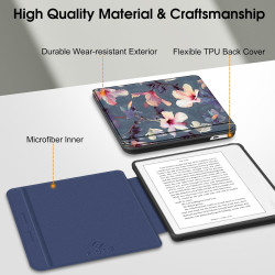 FINTIE Étui Compatible avec 7" Kobo Libra Colour 2024 / Kobo Libra 2 2021 (Modèle: N428 / N418), Housse Fine Légère Coque Arrièr