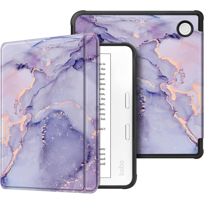 FINTIE Étui Compatible avec 7" Kobo Libra Colour 2024 / Kobo Libra 2 2021 (Modèle: N428 / N418), Housse Fine Légère Coque Arrièr