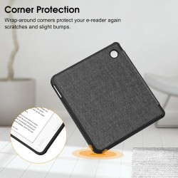 FINTIE Étui Compatible avec 7" Kobo Libra Colour 2024 / Kobo Libra 2 2021 (Modèle: N428 / N418), Housse Fine Légère Coque Arrièr