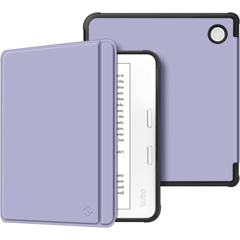 FINTIE Étui Compatible avec 7" Kobo Libra Colour 2024 / Kobo Libra 2 2021 (Modèle: N428 / N418), Housse Fine Légère Coque Arrièr