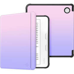 FINTIE Étui Compatible avec 7" Kobo Libra Colour 2024 / Kobo Libra 2 2021 (Modèle: N428 / N418), Housse Fine Légère Coque Arrièr