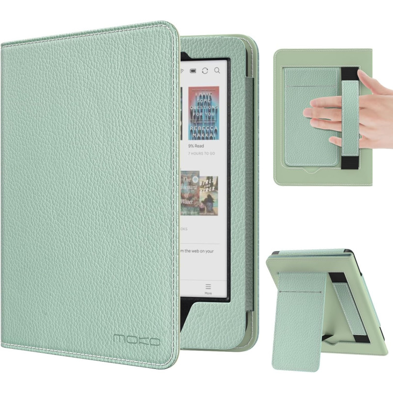 MoKo Étui pour Tolino Shine Color/Shine 5(2024)/4(2022) et Kobo Clara Colour/BW/2E 6", Coque Fine en PU avec Mise en Veille/Réve
