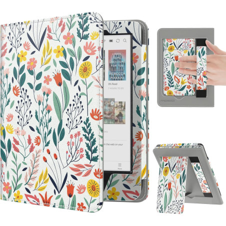 MoKo Étui pour Tolino Shine Color/Shine 5(2024)/4(2022) et Kobo Clara Colour/BW/2E 6", Coque Fine en PU avec Mise en Veille/Réve