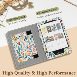 MoKo Étui pour Tolino Shine Color/Shine 5(2024)/4(2022) et Kobo Clara Colour/BW/2E 6", Coque Fine en PU avec Mise en Veille/Réve