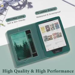 MoKo Étui pour Tolino Shine Color/Shine 5(2024)/4(2022) et Kobo Clara Colour/BW/2E 6", Coque Fine en PU avec Mise en Veille/Réve