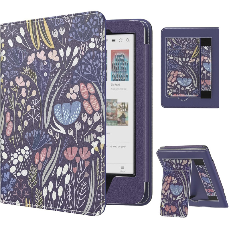 MoKo Étui pour Tolino Shine Color/Shine 5(2024)/4(2022) et Kobo Clara Colour/BW/2E 6", Coque Fine en PU avec Mise en Veille/Réve