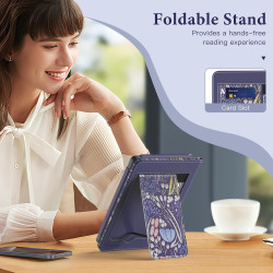 MoKo Étui pour Tolino Shine Color/Shine 5(2024)/4(2022) et Kobo Clara Colour/BW/2E 6", Coque Fine en PU avec Mise en Veille/Réve