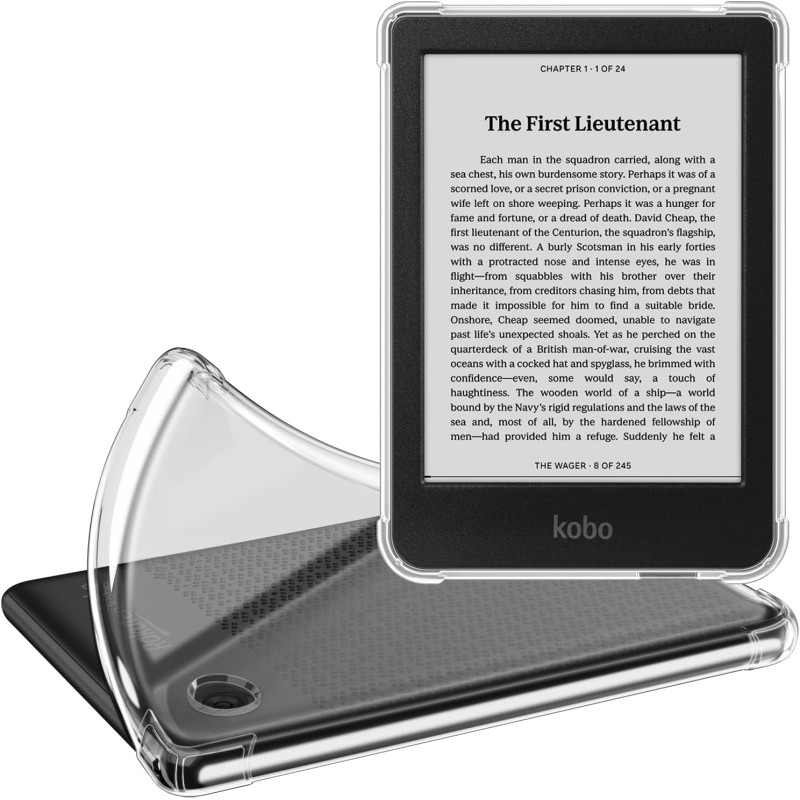 FINTIE Étui Compatible avec 6” Kobo Clara Colour/BW 2024 et Kobo Clara 2E 2022, Coque Arrière Fine Légère Housse en TPU Souple A