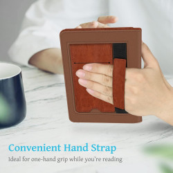 FINTIE Étui pour 6" Kindle (11e Génération, Modèle 2024/2022), Coque Fixation à Béquille Housse avec Fente pour Carte et Dragonn