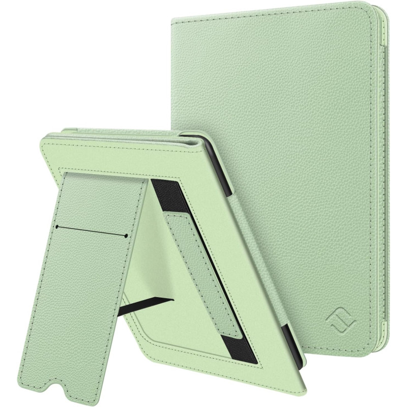 FINTIE Étui pour 6" Kindle (11e Génération, Modèle 2024/2022), Coque Fixation à Béquille Housse avec Fente pour Carte et Dragonn