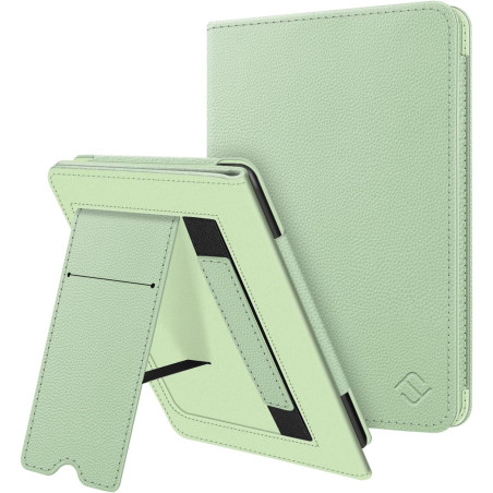 FINTIE Étui pour 6" Kindle (11e Génération, Modèle 2024/2022), Coque Fixation à Béquille Housse avec Fente pour Carte et Dragonn