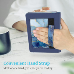 FINTIE Étui pour 6" Kindle (11e Génération, Modèle 2024/2022), Coque Fixation à Béquille Housse avec Fente pour Carte et Dragonn