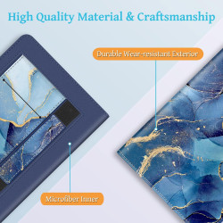 FINTIE Étui pour 6" Kindle (11e Génération, Modèle 2024/2022), Coque Fixation à Béquille Housse avec Fente pour Carte et Dragonn