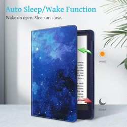 FINTIE Étui pour 6" Kindle (11e Génération, Modèle 2024/2022), Coque Fixation à Béquille Housse avec Fente pour Carte et Dragonn