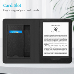 FINTIE Étui pour 6" Kindle (11e Génération, Modèle 2024/2022), Coque Fixation à Béquille Housse avec Fente pour Carte et Dragonn
