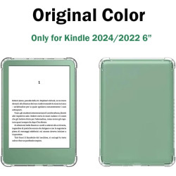 Coque pour Kindle 2024/2022 + [2 Pièces] Verre Trempé, [Antichoc] Souple Silicone Transparente Protection Étui, Ultra Mince [Ant