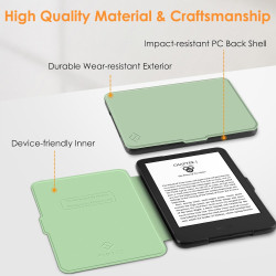 FINTIE Étui pour 6" Kindle (11e Génération, Modèle 2024/2022), Coque Fine et Légère, Housse Fermeture Magnétique Réveil/Veille A