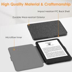 FINTIE Étui pour 6" Kindle (11e Génération, Modèle 2024/2022), Coque Fine et Légère, Housse Fermeture Magnétique Réveil/Veille A