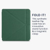 kwmobile Étui Compatible avec Kobo Libra 2 Coque - Étui à Rabat magnétique Tablette eReader Similicuir - Vert foncé