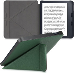 kwmobile Étui Compatible avec Kobo Libra 2 Coque - Étui à Rabat magnétique Tablette eReader Similicuir - Vert foncé