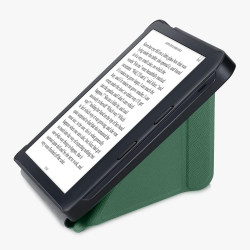 kwmobile Étui Compatible avec Kobo Libra 2 Coque - Étui à Rabat magnétique Tablette eReader Similicuir - Vert foncé