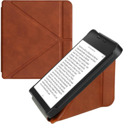 kwmobile Étui Compatible avec Kobo Libra 2 Coque - Étui à Rabat magnétique Tablette eReader Similicuir - Marron