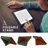 kwmobile Étui Compatible avec Kobo Libra 2 Coque - Étui à Rabat magnétique Tablette eReader Similicuir - Marron