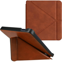 kwmobile Étui Compatible avec Kobo Libra 2 Coque - Étui à Rabat magnétique Tablette eReader Similicuir - Marron