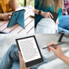 kwmobile Étui Compatible avec Kobo Libra 2 Coque - Étui à Rabat magnétique Tablette eReader Similicuir - Noir