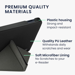 kwmobile Étui Compatible avec Kobo Libra 2 Coque - Étui à Rabat magnétique Tablette eReader Similicuir - Noir