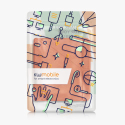 Kwmobile étui compatible avec kobo libra 2 coque - étui à rabat magnétique tablette ereader similicuir - orange