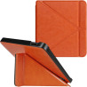 Kwmobile étui compatible avec kobo libra 2 coque - étui à rabat magnétique tablette ereader similicuir - orange
