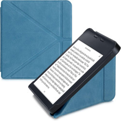 kwmobile Étui Compatible avec Kobo Libra 2 Coque - Étui à Rabat magnétique Tablette eReader Similicuir - pétrole